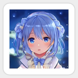 Blue eye  Anime Girl Sticker